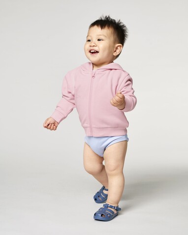 Baby Connector - Der Baby-Zip-Hoodie - Cotton Pink - 24-36 m/92-98cm bedrucken, Art.-Nr. STSB105C005B5