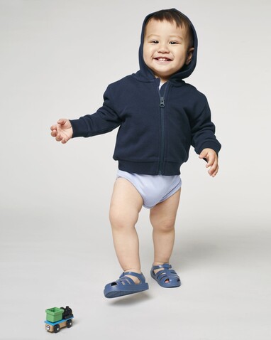 Baby Connector - Der Baby-Zip-Hoodie - French Navy - 18-24 m/86-92cm bedrucken, Art.-Nr. STSB105C727B4