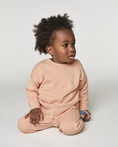 Baby Changer - Das Iconic Baby-Rundhals-Sweatshirt - Fraiche Peche - 18-24 m/86-92cm bedrucken, Art.-Nr. STSB920C101B4
