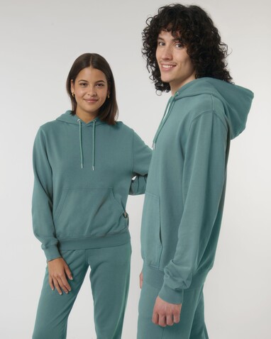 Archer Vintage - Der Garment-Dyed Unisex-Hoodie aus French Terry - G. Dyed Hydro - M bedrucken, Art.-Nr. STSU040C1021M