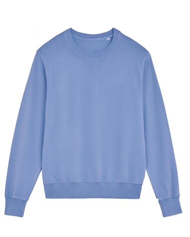 Matcher Vintage - Das Garment-Dyed Rundhals-Unisex-Sweatshirt aus French Terry - G. Dyed Swimmer Blue - L bedrucken, Art.-Nr. STSU085C1031L