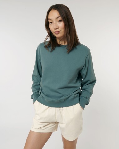 Matcher Vintage - Das Garment-Dyed Rundhals-Unisex-Sweatshirt aus French Terry - G. Dyed Hydro - S bedrucken, Art.-Nr. STSU085C1021S