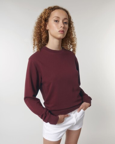 Matcher - Das Rundhals-Unisex-Sweatshirt aus French Terry - Burgundy - 3XL bedrucken, Art.-Nr. STSU799C2443X