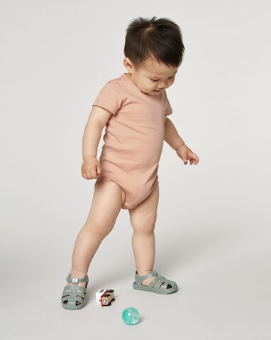 Baby Body - Der kurzärmelige Baby-Body - Fraiche Peche - 9-12 m/74-80cm bedrucken, Art.-Nr. STUB103C101B9