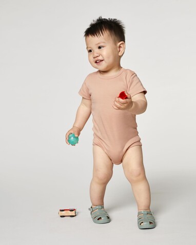Baby Body - Der kurzärmelige Baby-Body - Fraiche Peche - 0-3 m/56-62cm bedrucken, Art.-Nr. STUB103C101B6