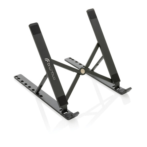 Terra universeller Laptop-/Tablet-Ständer aus RCS Aluminium grau bedrucken, Art.-Nr. P301.652 Terra universeller Laptop-/Tablet-Ständer aus RCS Aluminium grau bedrucken, Art.-Nr. P301.652
