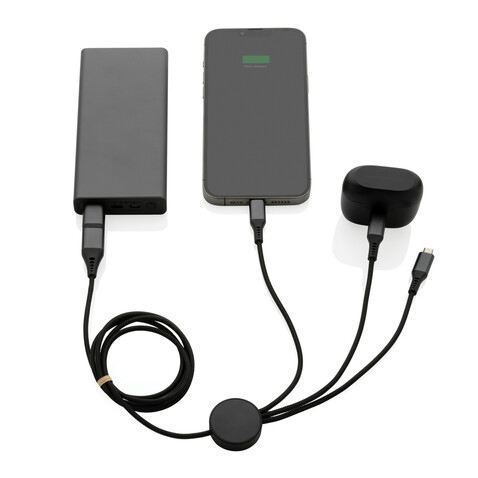 Terra 60W 120cm 6-in-1-Kabel aus RCS recyceltem Aluminium grau bedrucken, Art.-Nr. P302.682