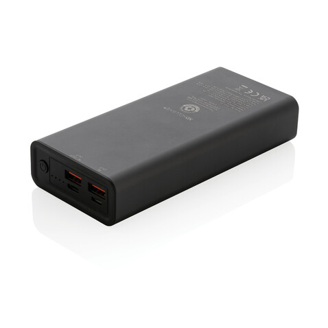 Terra 20.000mAh 20W Powerbank aus RCS recyceltem Aluminium grau bedrucken, Art.-Nr. P322.632