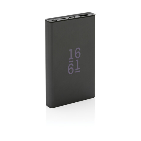 Terra 5.000 mAhPowerbank aus RCS recyceltem Aluminium grau bedrucken, Art.-Nr. P322.682 Terra 5.000 mAhPowerbank aus RCS recyceltem Aluminium grau bedrucken, Art.-Nr. P322.682