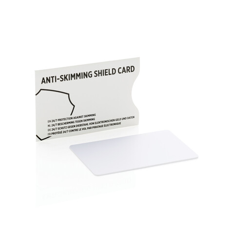 RFID Anti-Skimming-Karte mit aktivem Störchip weiß bedrucken, Art.-Nr. P820.523