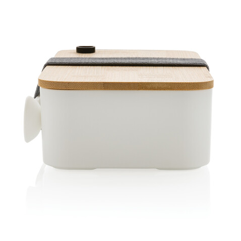 RCS RPP Lunchbox mit Bambusdeckel weiß bedrucken, Art.-Nr. P269.103 RCS RPP Lunchbox mit Bambusdeckel weiß bedrucken, Art.-Nr. P269.103