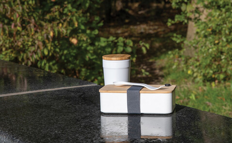 RCS RPP Lunchbox mit Bambusdeckel weiß bedrucken, Art.-Nr. P269.103 RCS RPP Lunchbox mit Bambusdeckel weiß bedrucken, Art.-Nr. P269.103