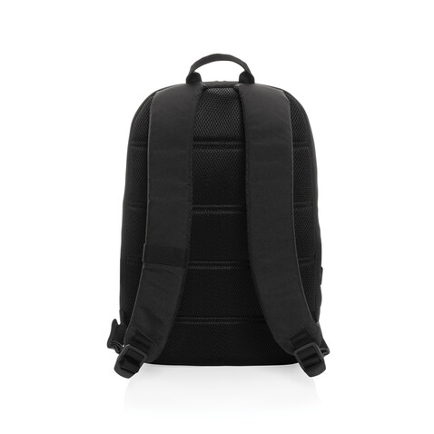 Swiss Peak AWARE™ moderner 15,6" Laptop-Rucksack schwarz bedrucken, Art.-Nr. P763.101