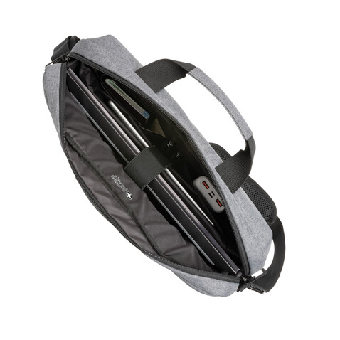 Swiss Peak AWARE™ RFID 15,6" Laptoptasche grau bedrucken, Art.-Nr. P763.122 Swiss Peak AWARE™ RFID 15,6" Laptoptasche grau bedrucken, Art.-Nr. P763.122