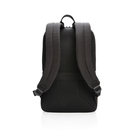 Swiss Peak AWARE™ RFID und USB A-Laptop-Rucksack schwarz bedrucken, Art.-Nr. P763.161 Swiss Peak AWARE™ RFID und USB A-Laptop-Rucksack schwarz bedrucken, Art.-Nr. P763.161