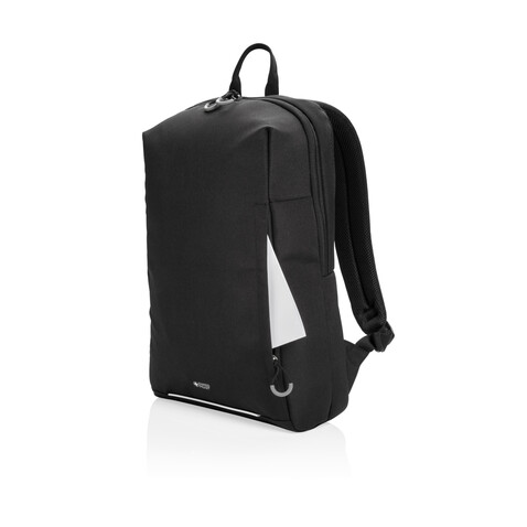 Swiss Peak AWARE™ RFID und USB A-Laptop-Rucksack schwarz bedrucken, Art.-Nr. P763.161 Swiss Peak AWARE™ RFID und USB A-Laptop-Rucksack schwarz bedrucken, Art.-Nr. P763.161