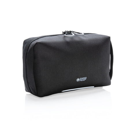 Swiss Peak AWARE™ Tech-Pouch PVC free schwarz bedrucken, Art.-Nr. P820.391