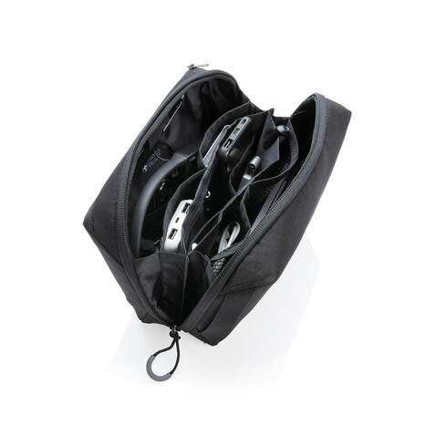Swiss Peak AWARE™ Tech-Pouch PVC free schwarz bedrucken, Art.-Nr. P820.391