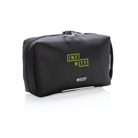Swiss Peak AWARE™ Tech-Pouch PVC free schwarz bedrucken, Art.-Nr. P820.391