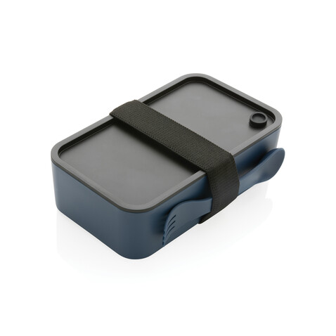 GRS RPP Lunchbox mit Göffel navy blau bedrucken, Art.-Nr. P269.055 GRS RPP Lunchbox mit Göffel navy blau bedrucken, Art.-Nr. P269.055
