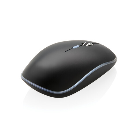 Light-Up Logo kabellose Maus schwarz bedrucken, Art.-Nr. P300.321 Light-Up Logo kabellose Maus schwarz bedrucken, Art.-Nr. P300.321