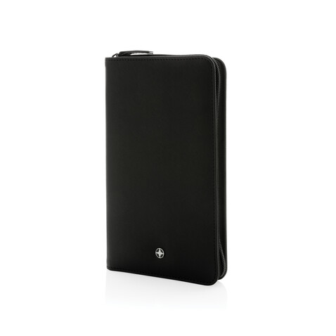 Swiss Peak Heritage RCS rPU RFID Travel Wallet schwarz bedrucken, Art.-Nr. P820.341