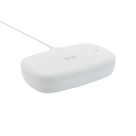 UV-C Sterilisations-Box mit 5W Wireless Charger weiß bedrucken, Art.-Nr. P301.113 UV-C Sterilisations-Box mit 5W Wireless Charger weiß bedrucken, Art.-Nr. P301.113