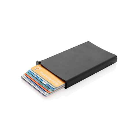 Aluminium RFID Kartenhalter schwarz bedrucken, Art.-Nr. P820.041
