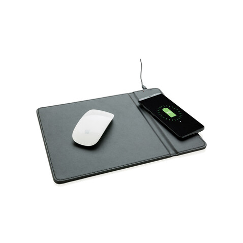 Mousepad mit Wireless-5W-Charging Funktion schwarz bedrucken, Art.-Nr. P308.941 Mousepad mit Wireless-5W-Charging Funktion schwarz bedrucken, Art.-Nr. P308.941
