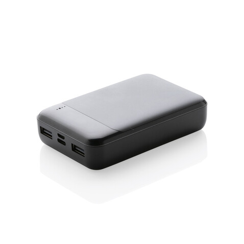 10.000 mAh Powerbank aus RCS Standard recyceltem Kunststoff schwarz bedrucken, Art.-Nr. P322.661 10.000 mAh Powerbank aus RCS Standard recyceltem Kunststoff schwarz bedrucken, Art.-Nr. P322.661