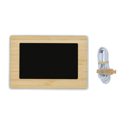 Utah LED-Uhr aus RCS rKunststoff & Bambus braun bedrucken, Art.-Nr. P279.319 Utah LED-Uhr aus RCS rKunststoff & Bambus braun bedrucken, Art.-Nr. P279.319