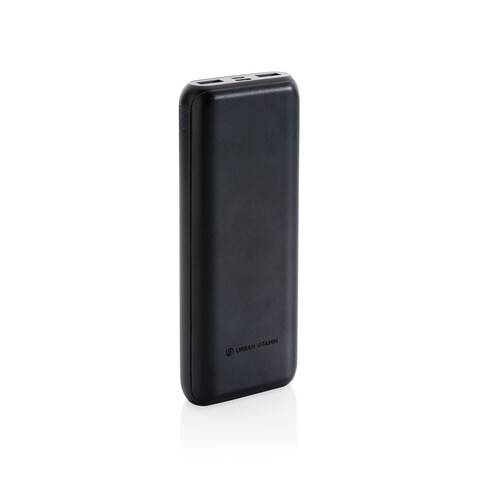Urban Vitamin Pasadena 20.000mAh 18W PD Powerbank schwarz bedrucken, Art.-Nr. P322.751