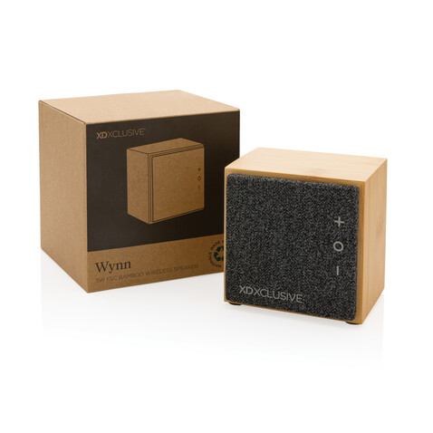 Wynn 5W kabelloser Bambus Lautsprecher braun bedrucken, Art.-Nr. P329.639