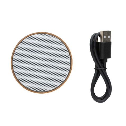 Kabelloser 3W-Lautsprecher aus Kork braun bedrucken, Art.-Nr. P329.959 Kabelloser 3W-Lautsprecher aus Kork braun bedrucken, Art.-Nr. P329.959