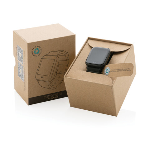 Fit Watch aus RCS recyceltem TPU schwarz bedrucken, Art.-Nr. P330.891 Fit Watch aus RCS recyceltem TPU schwarz bedrucken, Art.-Nr. P330.891