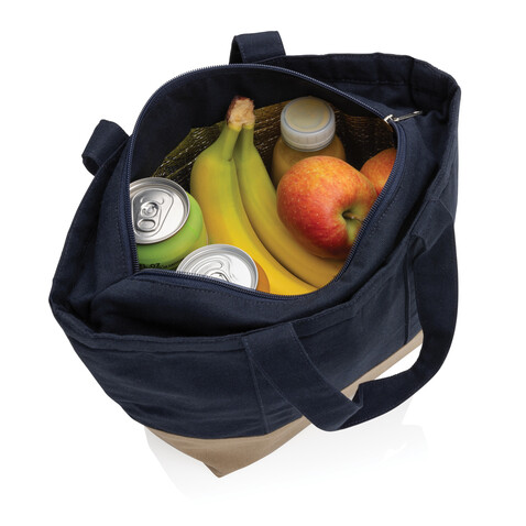 Impact Aware™ 285g/m² ungefärbte rCanvas-Kühltasche navy blau bedrucken, Art.-Nr. P422.479