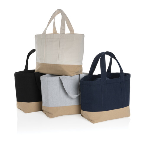 Impact Aware™ 285g/m² ungefärbte rCanvas-Kühltasche navy blau bedrucken, Art.-Nr. P422.479