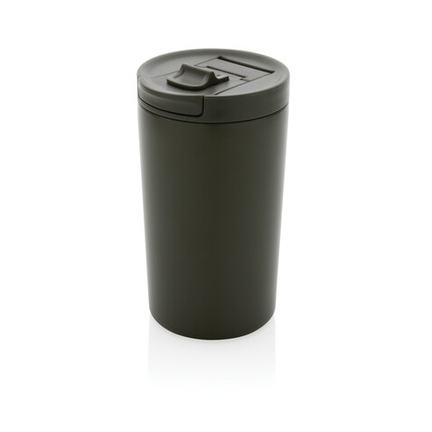 Doppelwandiger Vakuum-Becher aus RCS recyceltem SS grün bedrucken, Art.-Nr. P435.097 Doppelwandiger Vakuum-Becher aus RCS recyceltem SS grün bedrucken, Art.-Nr. P435.097