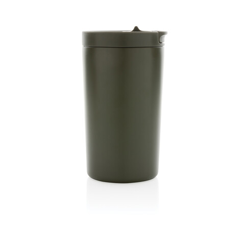 Doppelwandiger Vakuum-Becher aus RCS recyceltem SS grün bedrucken, Art.-Nr. P435.097 Doppelwandiger Vakuum-Becher aus RCS recyceltem SS grün bedrucken, Art.-Nr. P435.097