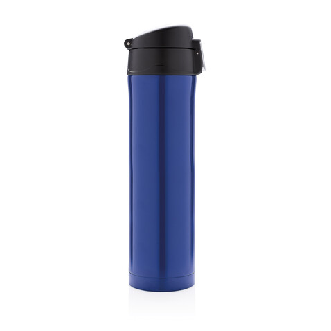 Easy Lock Vakuum-Flasche aus RCS recyceltem Stahl blau bedrucken, Art.-Nr. P435.505 Easy Lock Vakuum-Flasche aus RCS recyceltem Stahl blau bedrucken, Art.-Nr. P435.505
