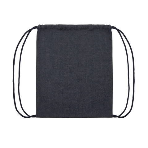 Impact AWARE™ Rucksack aus recyceltem Denim mit Kordelzug blau bedrucken, Art.-Nr. P762.835 Impact AWARE™ Rucksack aus recyceltem Denim mit Kordelzug blau bedrucken, Art.-Nr. P762.835