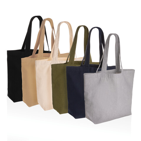 Impact Aware™ 240g/m² rcCanvas Shopper + Tasche, ungefärbt braun bedrucken, Art.-Nr. P762.969 Impact Aware™ 240g/m² rcCanvas Shopper + Tasche, ungefärbt braun bedrucken, Art.-Nr. P762.969