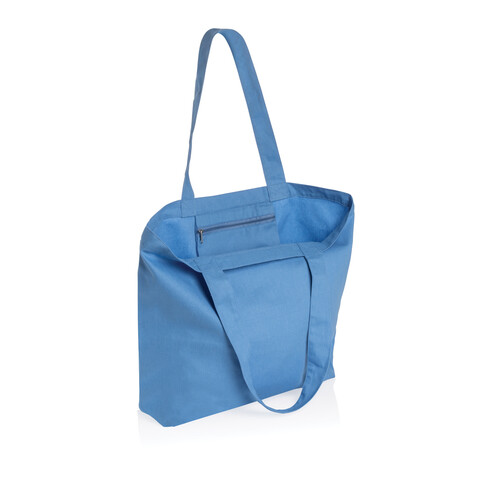 Impact Aware™ 240g/m² rCanvas Shopper mit Tasche tranquil blue bedrucken, Art.-Nr. P762.975