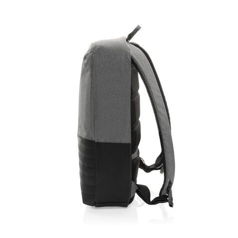 Swiss Peak AWARE™ Anti-Theft-RFID 15.6"-Laptop-Rucksack grau bedrucken, Art.-Nr. P763.132