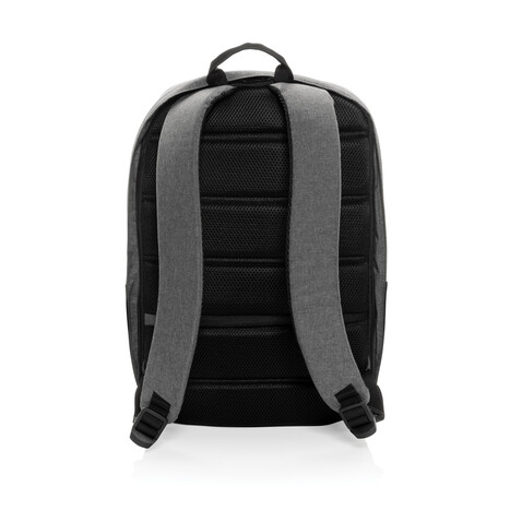 Swiss Peak AWARE™ Anti-Theft-RFID 15.6"-Laptop-Rucksack grau bedrucken, Art.-Nr. P763.132