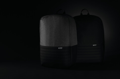 Swiss Peak AWARE™ Anti-Theft-RFID 15.6"-Laptop-Rucksack grau bedrucken, Art.-Nr. P763.132