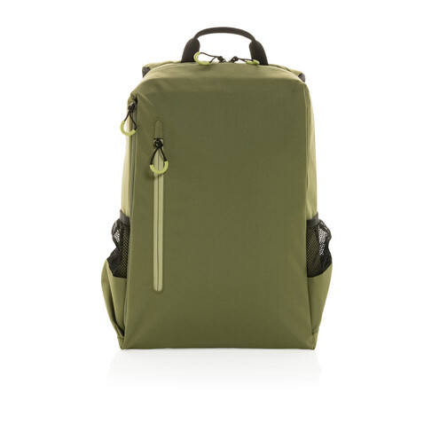 Impact AWARE™ Lima 15.6" RFID Laptop-Rucksack grün, grün bedrucken, Art.-Nr. P763.157
