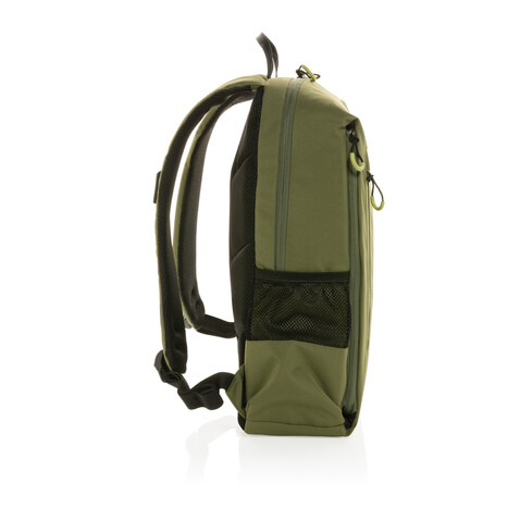 Impact AWARE™ Lima 15.6" RFID Laptop-Rucksack grün, grün bedrucken, Art.-Nr. P763.157