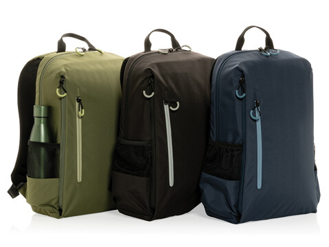 Impact AWARE™ Lima 15.6" RFID Laptop-Rucksack grün, grün bedrucken, Art.-Nr. P763.157