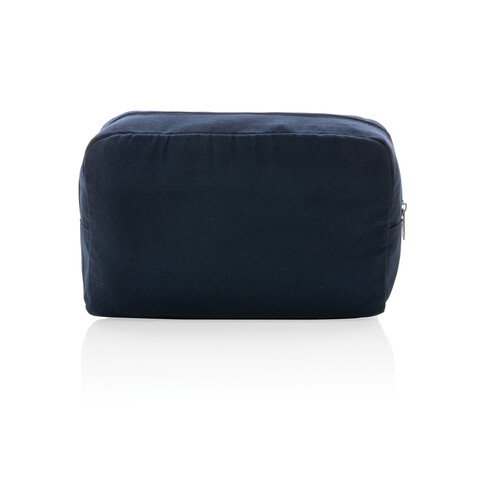 Impact Aware™ 285g/m² Kosmetiktasche aus ungefärbtem Canvas navy blau bedrucken, Art.-Nr. P820.785 Impact Aware™ 285g/m² Kosmetiktasche aus ungefärbtem Canvas navy blau bedrucken, Art.-Nr. P820.785